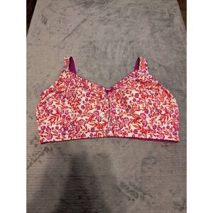 Comfort Choice Cotton Bra Size 40G Style 27-0785-9 Floral